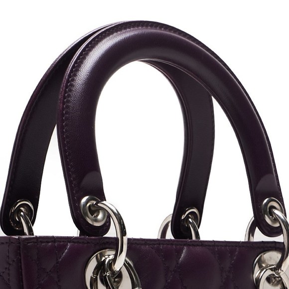 Dior Cannage Handbag Lambskin Purple - Picture 5 of 8
